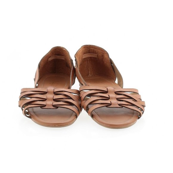 Sugar brown tan strappy flat sandals - Picture 2 of 7